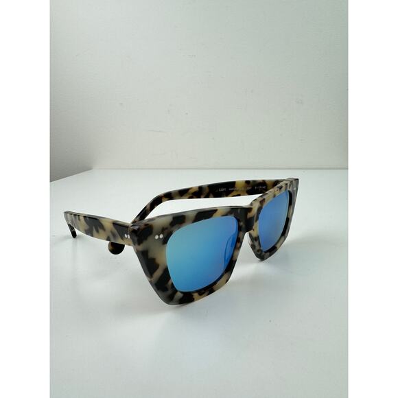 Colors In Optics CS391 MAGNIFIQUE Sunglasses Oat Brown Blue Mirror Lens HANDMADE main image 8